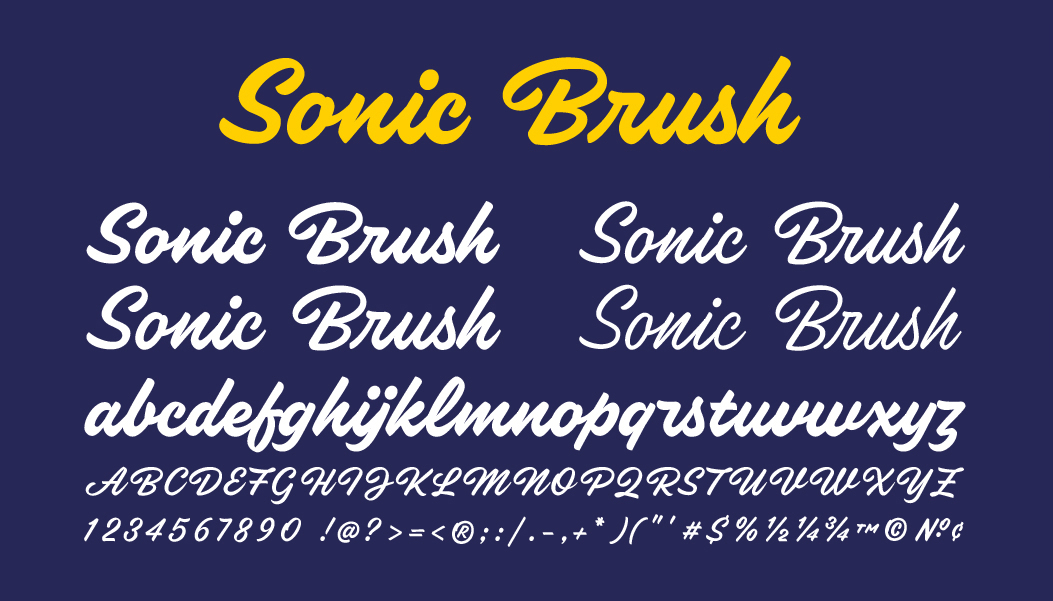 Sonic Brush Typeface Sample