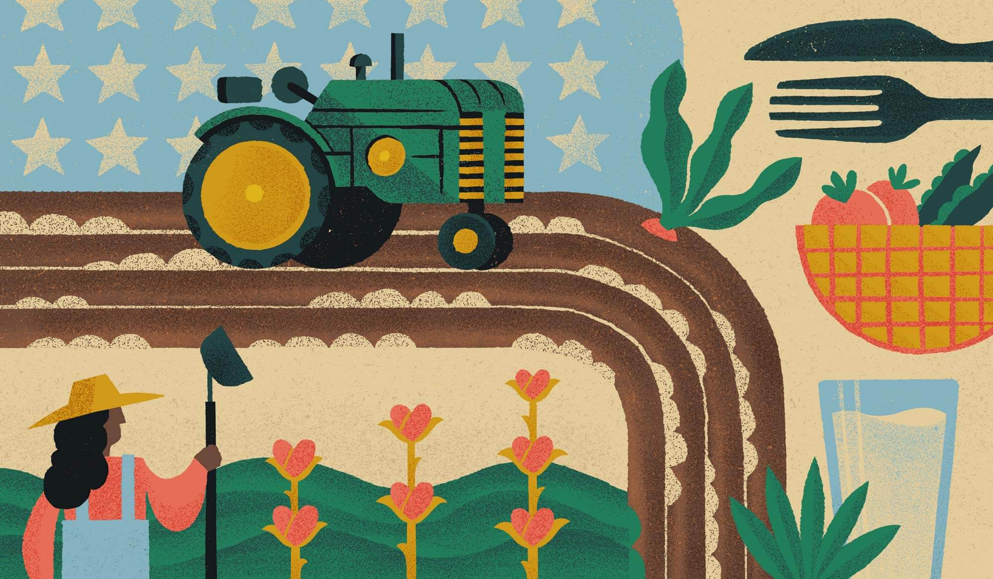 Agribusiness Illustration Collage