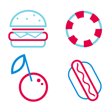Sonic Drive-In Summer Cup Design Packaging Icons