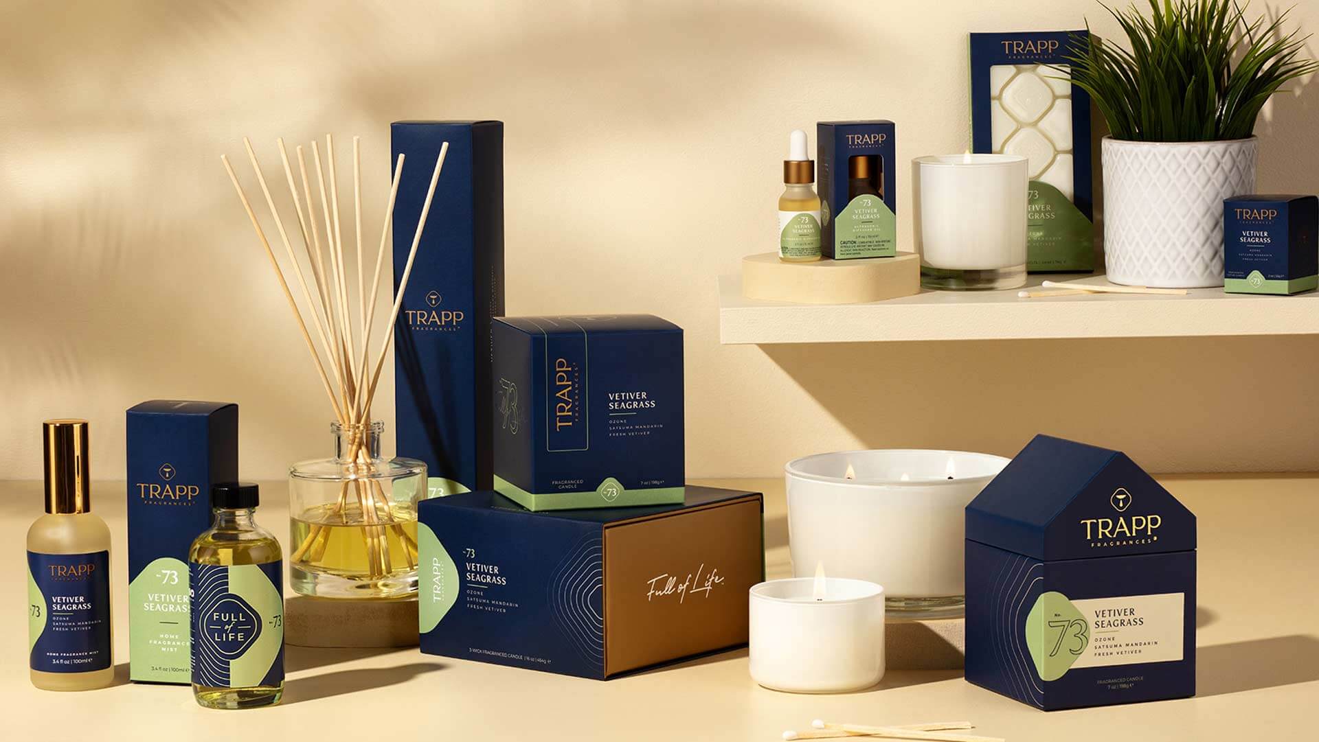 Array of Trapp fragrance products