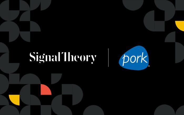 The Signal Theory and National Pork Board logos.