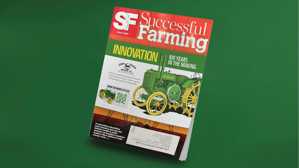 Cover of Successful Farming magazine with John Deere Model D cover wrap