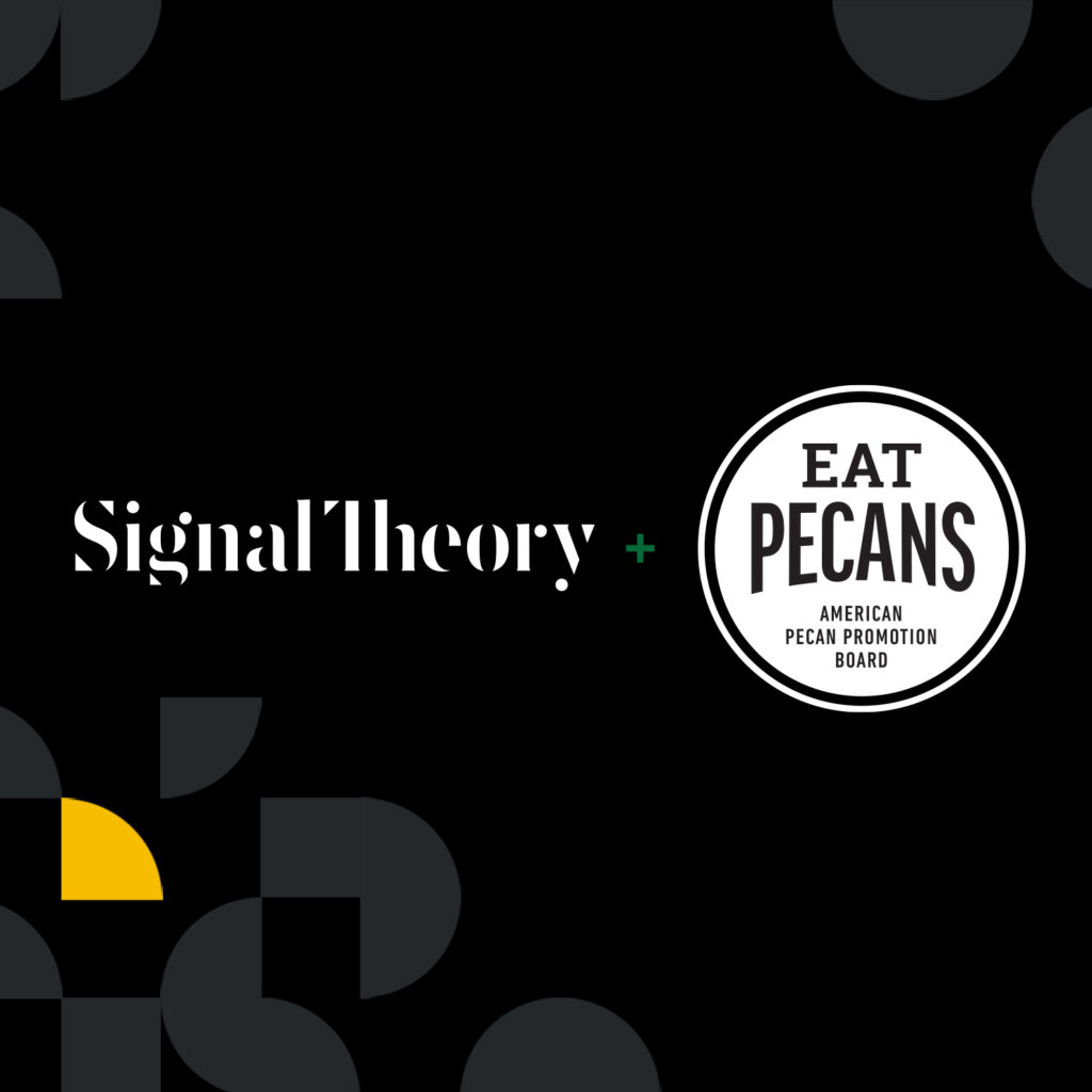 Signal Theory and the National Pecan Promotion Board Logos. And "Eat Pecans"